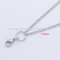 2.6mm 30" newly stainless steel floating locket chain, fashion pendant necklace chains